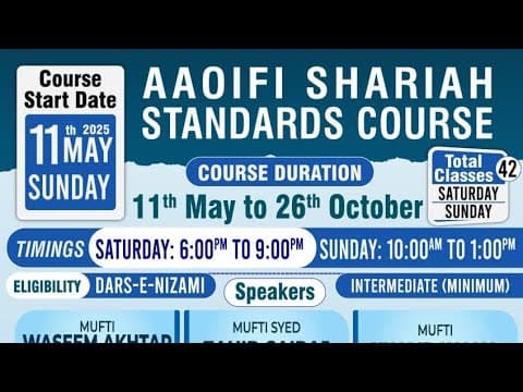 Glimpses of AAOIFI Shariah Standards Course | Introductory Session – Jamia Faizan-e-Shariat